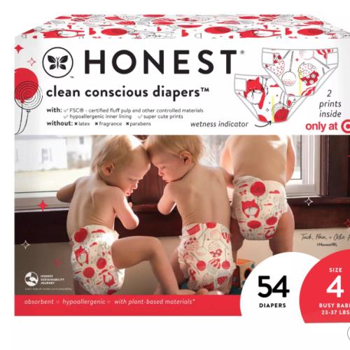 DALLAS LOCATION - The Honest Company Clean Conscious Disposable Diapers #4 - (128 UNITS)