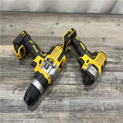 AS-IS DEWALT 20V MAX Cordless Brushless Hammer Drill/Driver 2 Tool Combo Kit with FLEXVOLT ADVANTAGE