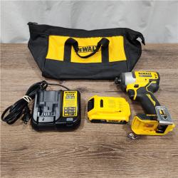 AS-IS ATOMIC 20V Max Lithium-Ion Brushless Cordless Compact 1/4 in. Impact Driver Kit with 2.0Ah Battery, Charger and Bag