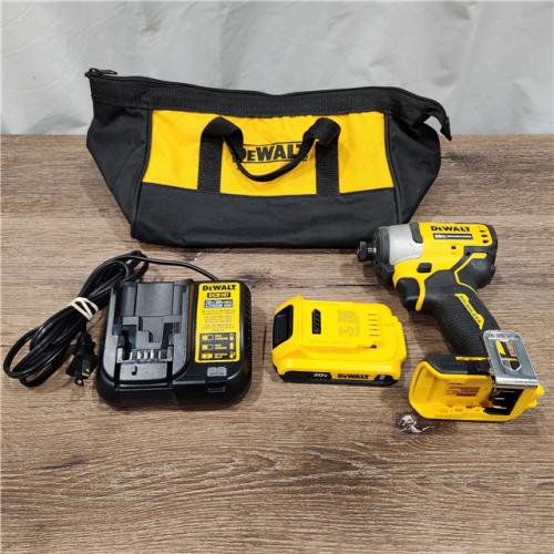 AS-IS ATOMIC 20V Max Lithium-Ion Brushless Cordless Compact 1/4 in. Impact Driver Kit with 2.0Ah Battery, Charger and Bag