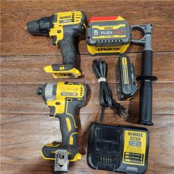 AS-IS 20V MAX Cordless Brushless Hammer Drill/Driver 2 Tool Combo Kit with FLEXVOLT ADVANTAGE