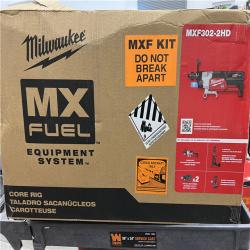 NEW! Milwaukee MX FUEL Lithium-Ion Core Drill Rig Kit with (2) FORGE HD12.0 Batteries and (1) MX FUEL Super Charger