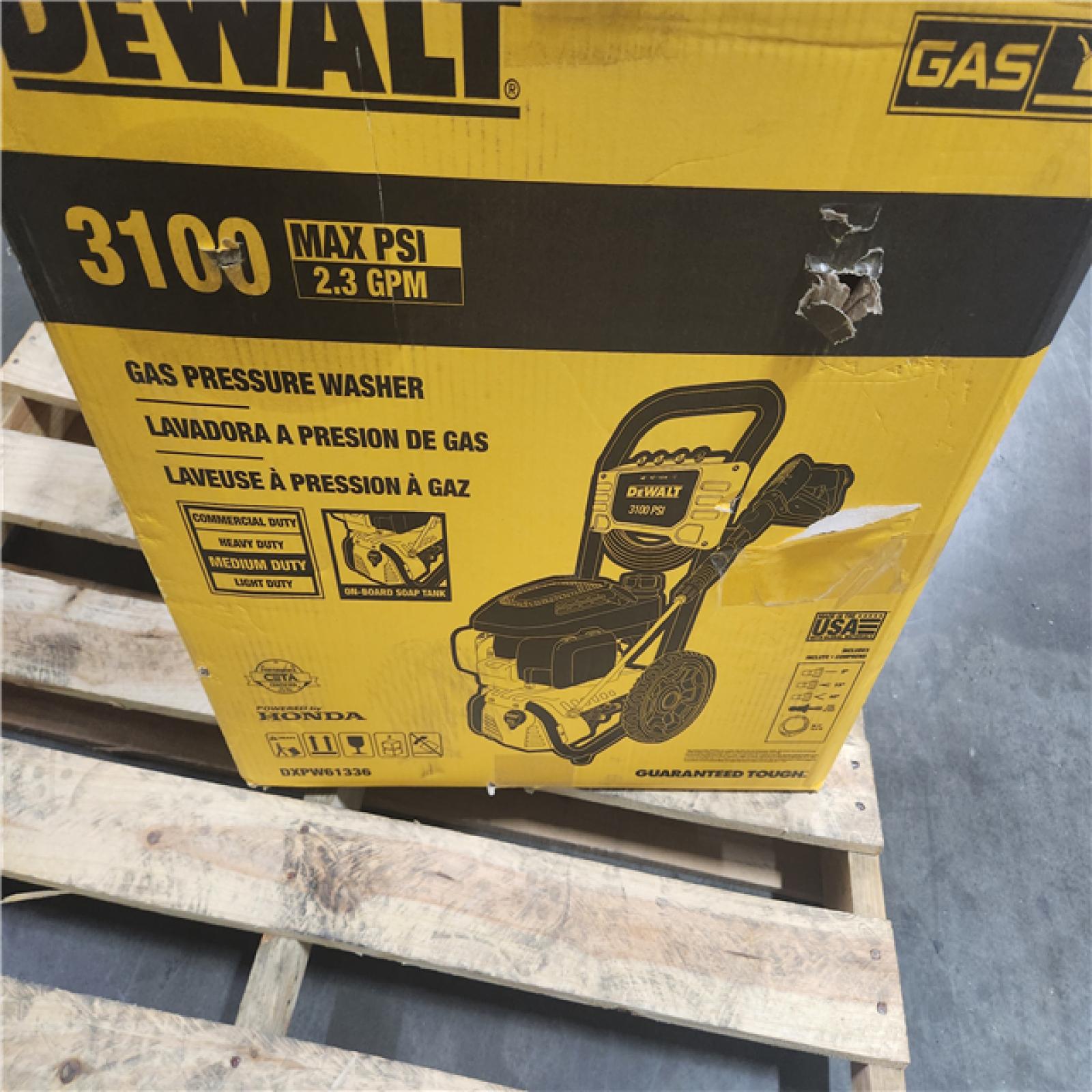 California AS-IS Dewalt 3100 PSI Pressure Washer W/ Honda Easy start GCV 170 Motor