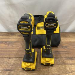 AS IS Dewalt DCK225D2 20V MAX ATOMIC Brushless Compact Lithium-Ion 1/2 in. Cordless Drill Driver and 1/4 in. Impact Driver Combo Kit with 2 Batteries 2 Ah