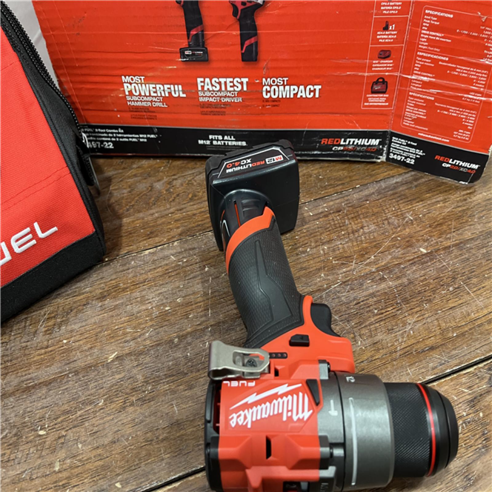 AS-ISMilwaukee 3497-22 12V Brushless Hammer Drill and Impact Driver Combo Kit