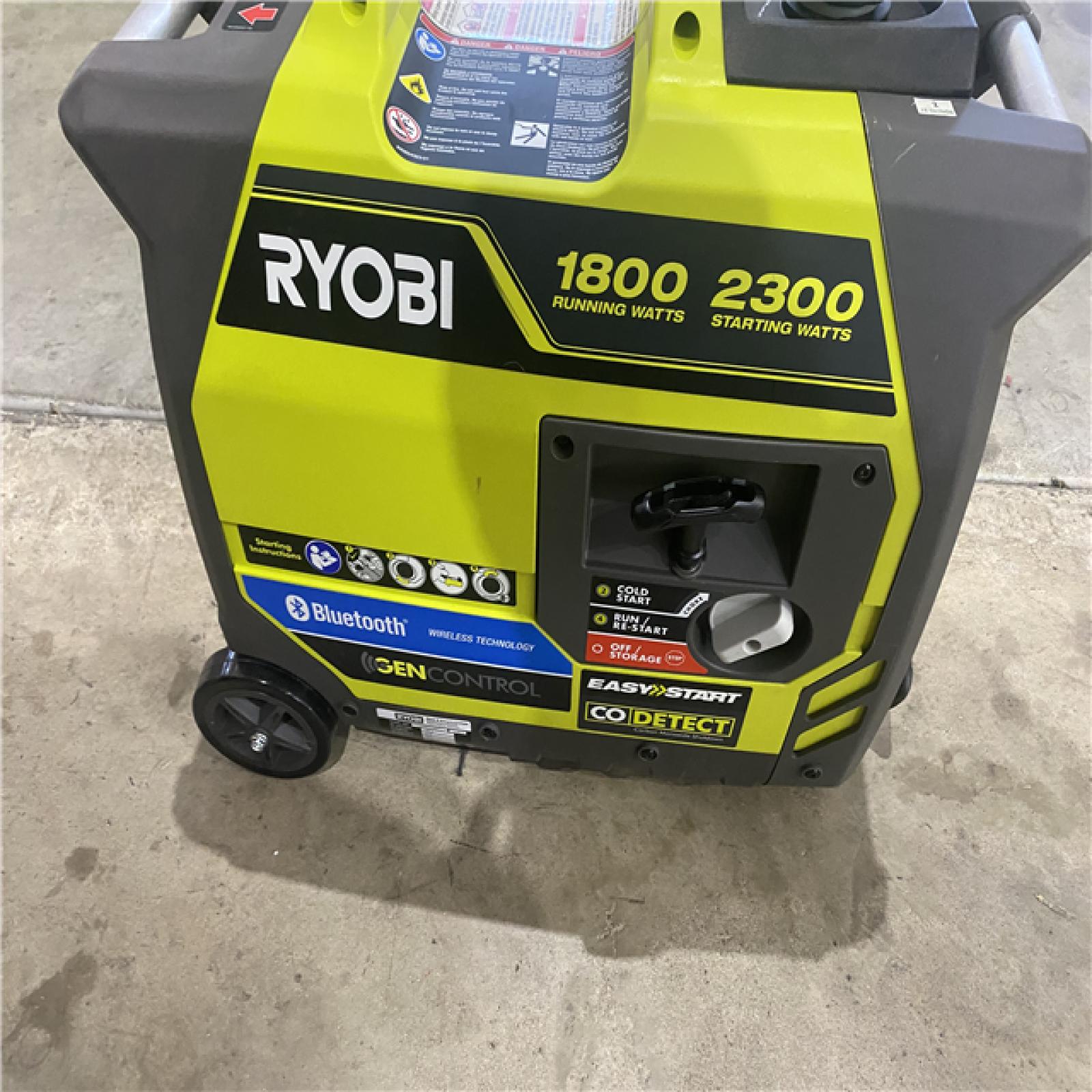 Houston location AS-IS RYOBI Generador Inversor De 2300 Watts Con Bluetooth Y Onda Sinusoidal Pura