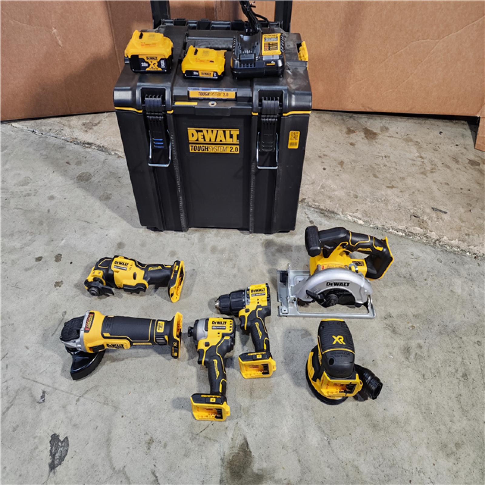 HOUSTON LOCATION - AS-IS (APPEARS LIKE NEW) Dewalt 20-Volt MAX ToughSystem Lithium-Ion 6-Tool Cordless Combo Kit