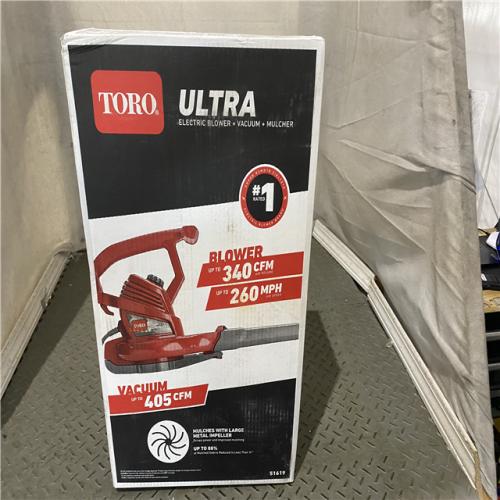 Houston location AS-IS Toro Ultra 260 Mph 340 CFM 110 V Electric Handheld Leaf Blower/Vacuum