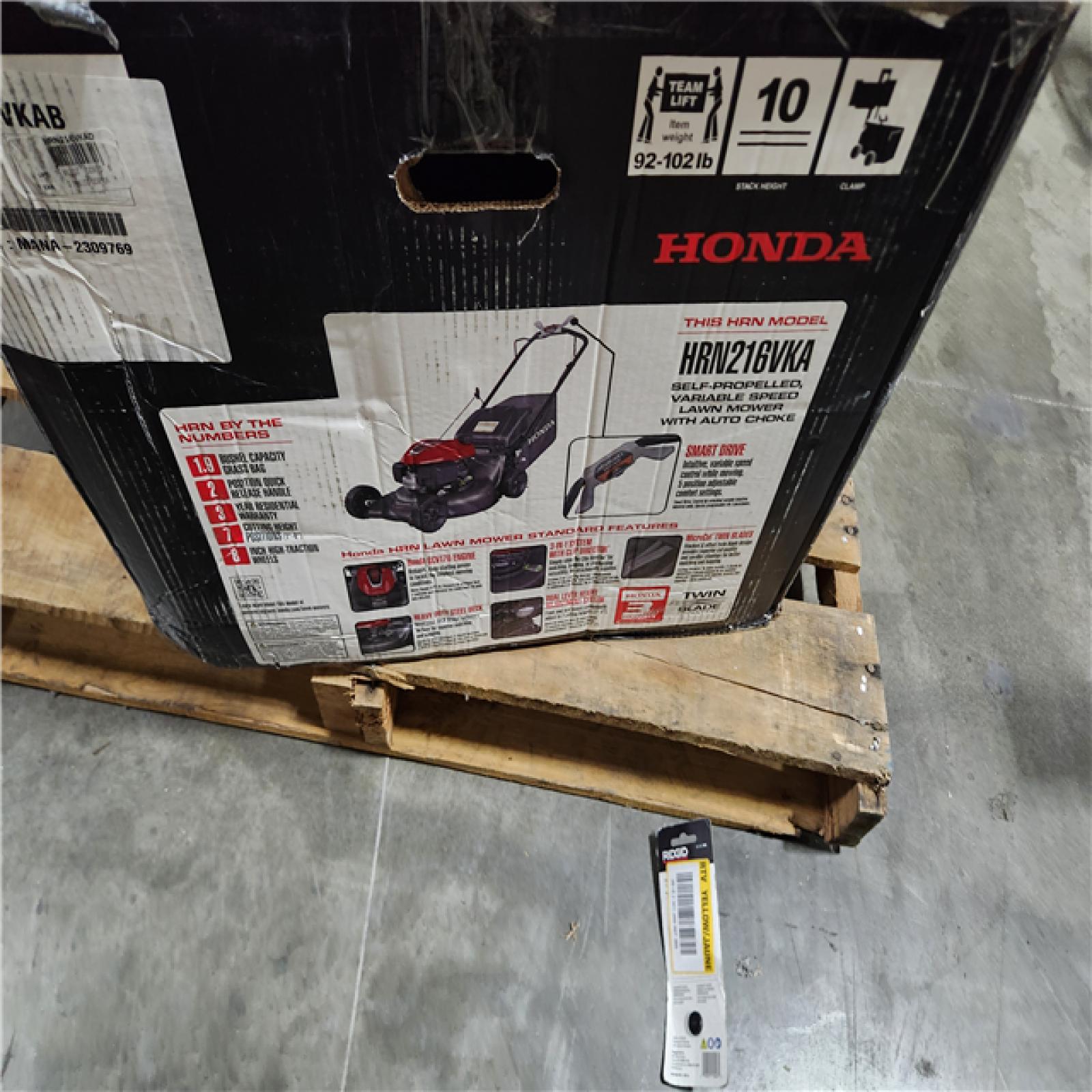 California AS-IS Honda Hrn Self Propelled Variable Speed Lawn Mower W/ Auto Choke