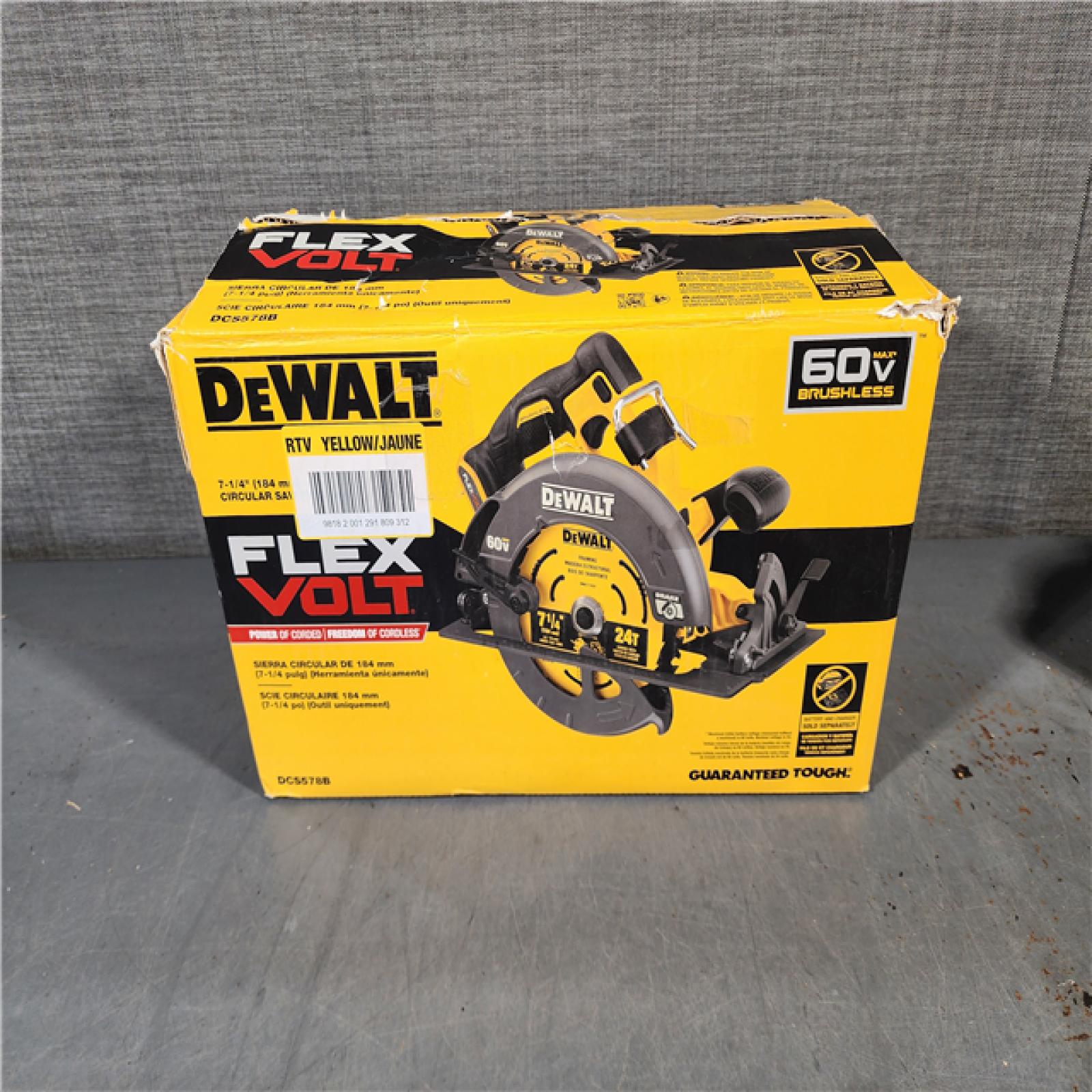 HOUSTON LOCATION - AS-IS DeWALT Flexvolt Max 7-1/4  60V Brushless Circular Saw DCS578B (Bare Tool)