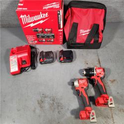 HOUSTON LOCATION - AS-IS M18 18V Lithium-Ion Brushless Cordless Compact Drill/Impact Combo Kit (2-Tool) W/(2) 2.0 Ah Batteries, Charger & Bag