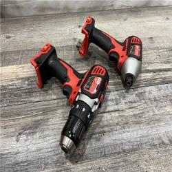 AS-IS Milwaukee M18 18V Cordless Brushed 2 Tool Drill/Driver and Impact Driver Kit