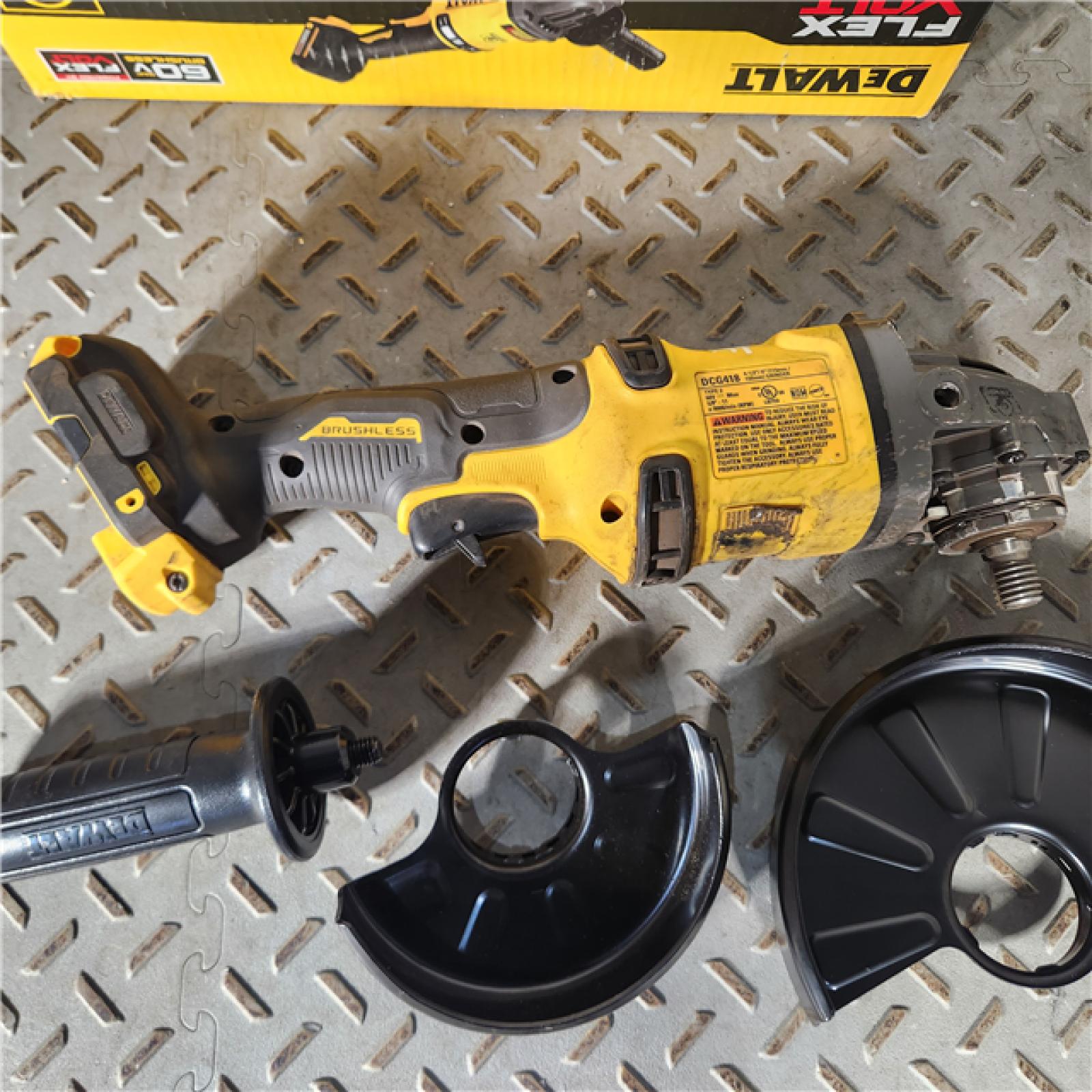 Houston location- AS-IS DeWALT DCG418B 60V MAX FlexvoltAngle Grinder