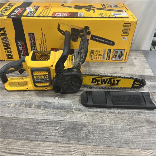 AS-IS DEWALT FLEXVOLT 60V MAX 16in. Brushless Cordless Battery Powered Chainsaw Kit with (1) FLEXVOLT 2 Ah Battery & Charger