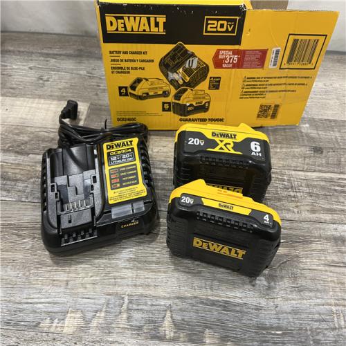 AS-IS DEWALT 20V MAX Lithium-Ion 6.0Ah and 4.0Ah Battery and Charger Starter Kit