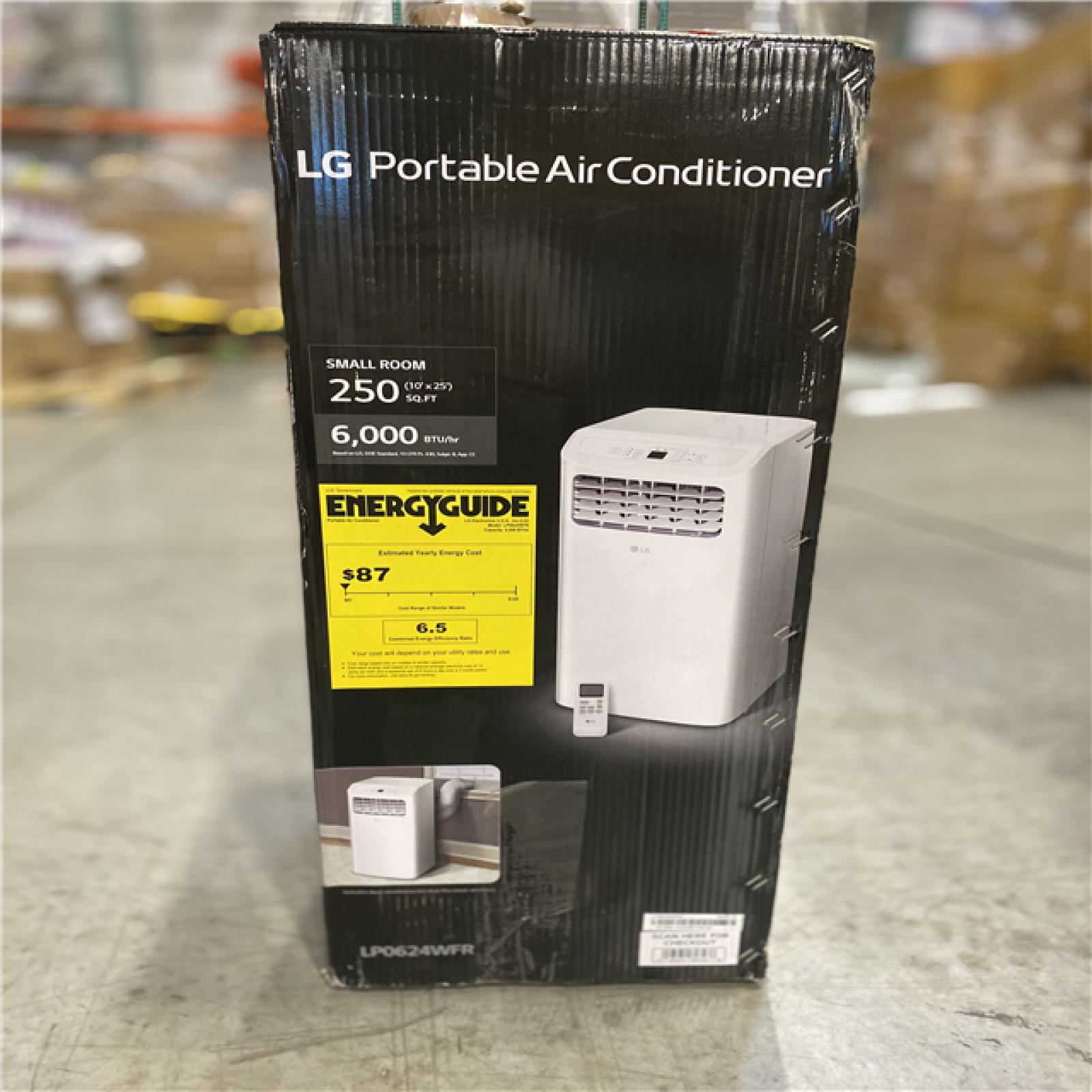 DALLAS LOCATION - LG 6,000 BTU (8,765 BTU ASHRAE) 115-Volt Portable Air Conditioner Cools 250 Sq. Ft. with Dehumidifier and LCD Remote