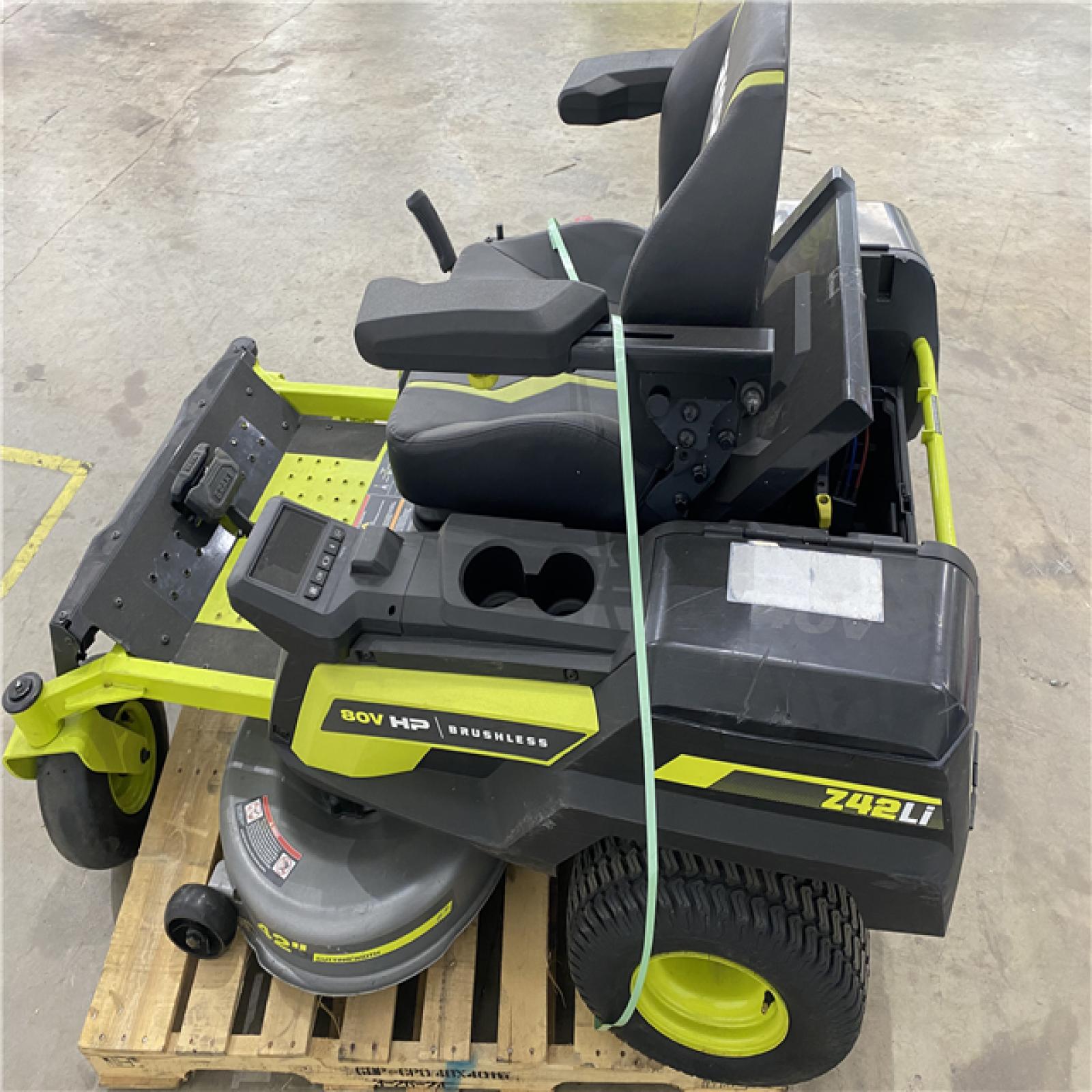 Houston Location - AS-IS Ryobi 80V Brushless Electric Zero Turn Riding Mower