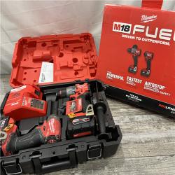 AS-IS Milwaukee M18 FUEL 18V Lithium-Ion Brushless Cordless Hammer Drill and Impact Driver Combo Kit (2-Tool) with 2 Batteries