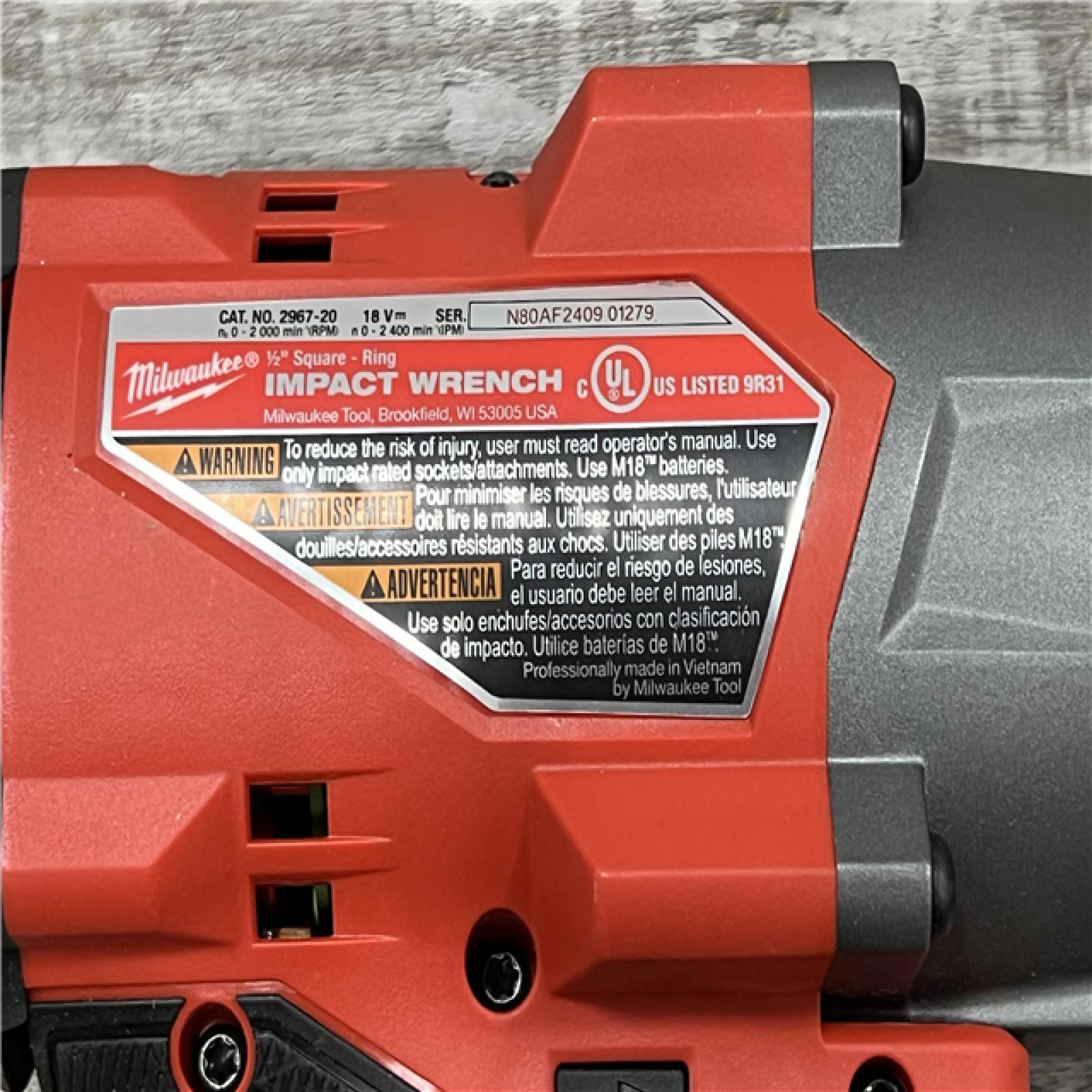 AS-IS Milwaukee M18 FUEL 18V Lithium-Ion Brushless Cordless 1/2 in. Impact Wrench with Friction Ring (Tool-Only)