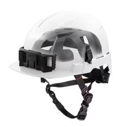 NEW! -Milwaukee BOLT White Type 2 Class E Front Brim Non-Vented Safety Helmet with IMPACT-ARMOR Liner - (8 UNITS)