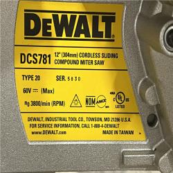 AS-IS DeWalt DCS781 54v XR FLEXVOLT Cordless Sliding Mitre Saw 305mm No Batteries No Charger No Case