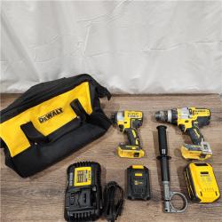 AS-IS DEWALT 20V MAX Cordless Brushless Hammer Drill/Driver 2 Tool Combo Kit with FLEXVOLT ADVANTAGE