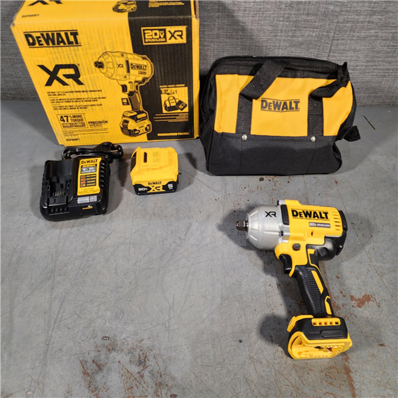 HOUSTON LOCATION - AS-IS (APPEARS LIKE NEW) DEWALT 20V MAX* XR 1/2  High Torque Impact Wrench with Hog Ring Anvil