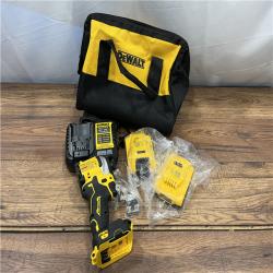 AS-IS DeWalt 20V MAX XR Cordless Drill/Driver, ATOMIC Impact Driver 2 Tool Combo Kit, (2) 2.0Ah Batteries, Charger, and Bag