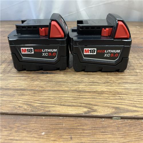 AS-IS Milwaukee M18 18-Volt Lithium-Ion XC Extended Capacity 5.0Ah Battery Pack (2-Pack)