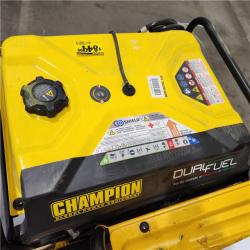 DALLAS LOCATION - AS-IS Champion Power Equipment 7850/6250-Watt Recoil Start Gasoline and Propane Powered Dual Fuel Portable Generator with CO Shield