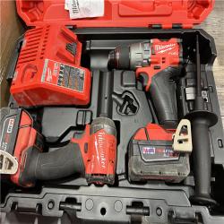 AS-IS Milwaukee M18 FUEL 18V Lithium-Ion Brushless Cordless Hammer Drill and Impact Driver Combo Kit (2-Tool) with 2 Batteries