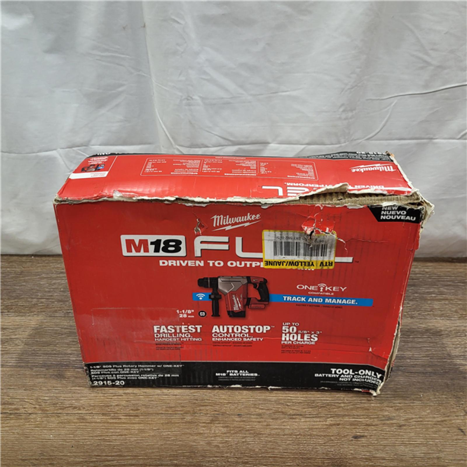 AS-IS Milwaukee 2915-20 M18 FUEL 18-Volt Lithium-Ion Brushless Cordless SDS-Plus 1-1/8 in. Rotary Hammer Drill (Tool-Only)