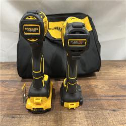 AS IS DEWALT 20V MAX Cordless Brushless Hammer Drill/Driver 2 Tool Combo Kit with FLEXVOLT ADVANTAGE