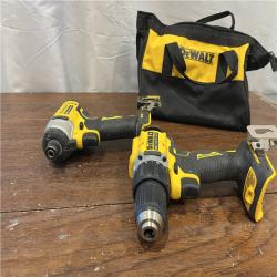 AS-ISDewalt DCK225D2 20V MAX ATOMIC Brushless Compact Lithium-Ion 1/2 in. Cordless Drill Driver and 1/4 in. Impact Driver Combo Kit with 2 Batteries 2 Ah