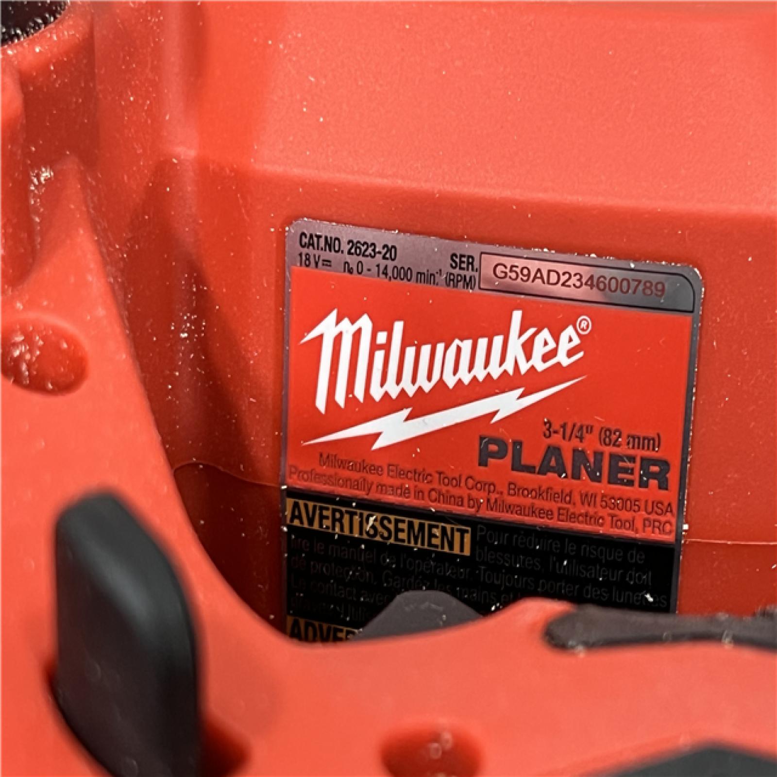 AS-IS Milwaukee M18 18-Volt Lithium-Ion Cordless 3-1/4 in. Planer (Tool-Only)