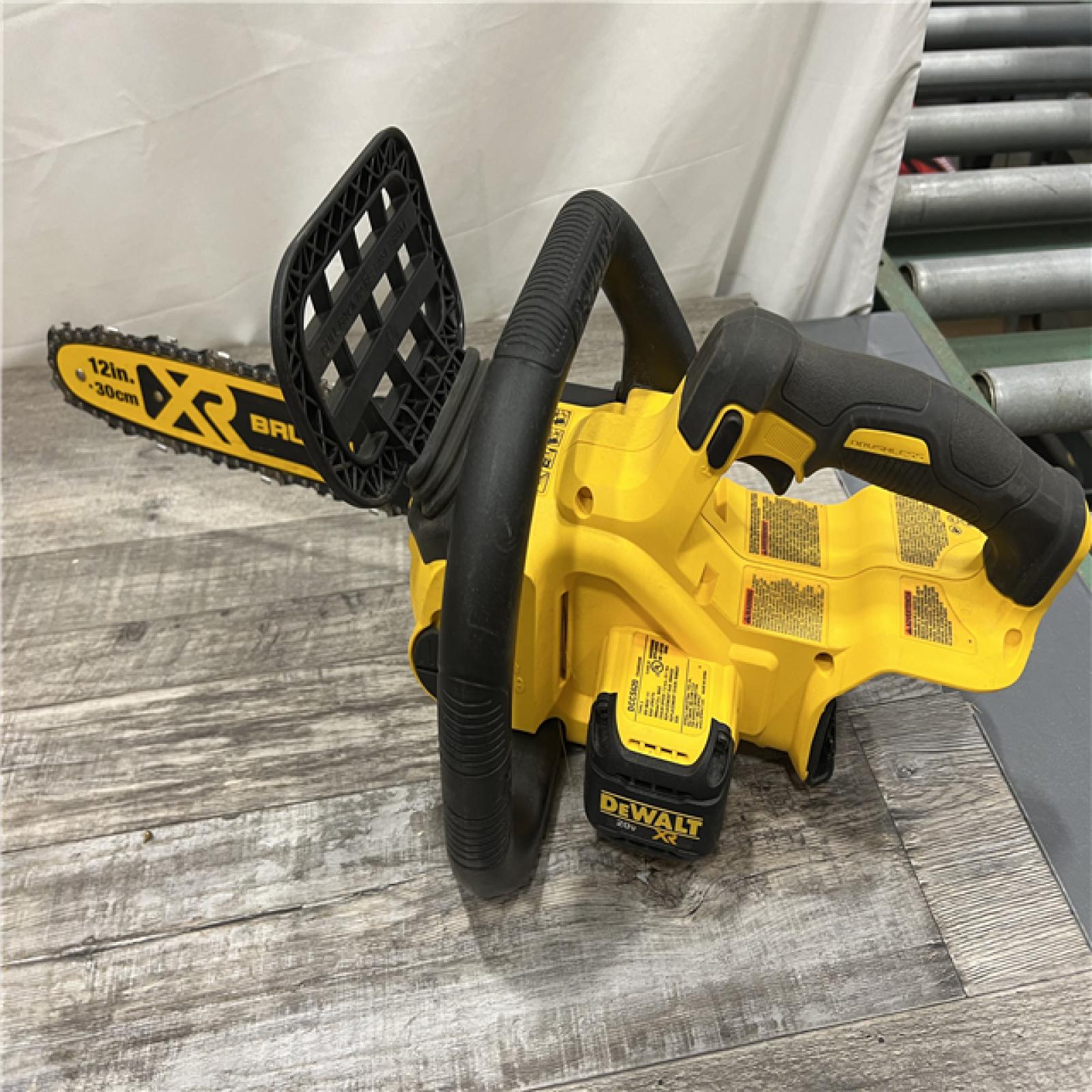 AS-IS DEWALT 20V MAX 12in. Brushless Cordless Battery Powered Chainsaw (Tool Only)