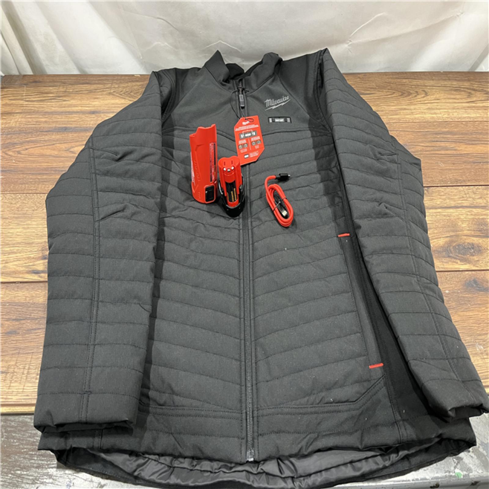 AS IS Heated Jacket,Zipper,L,Polyester