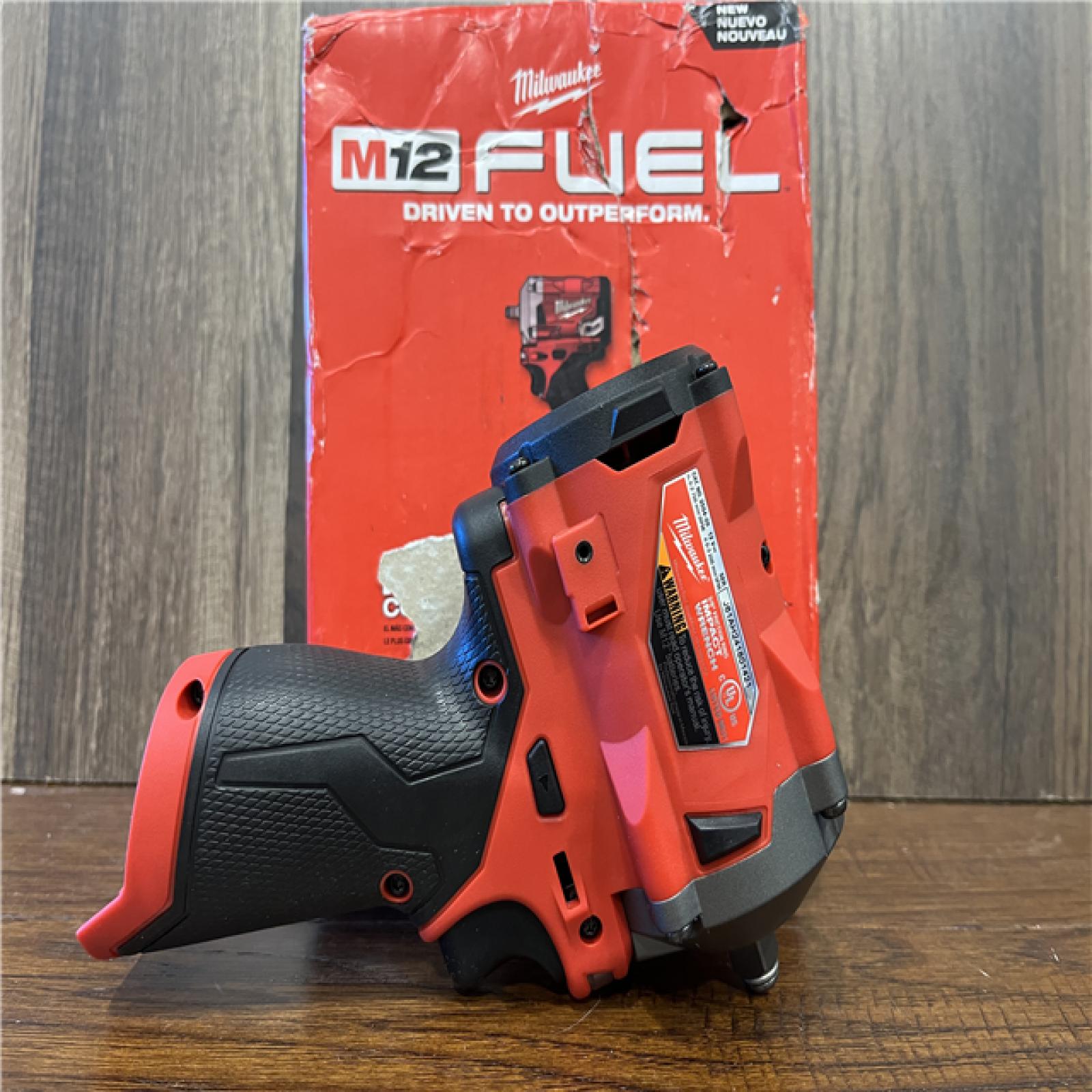 AS-IS MILWAUKEE FUEL 12V Lithium-Ion Brushless Cordless Stubby 3/8 in. Impact Wrench (Tool-Only)