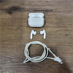 AS-IS Apple - AirPods (3rd generation) with Lightning Charging Case - White