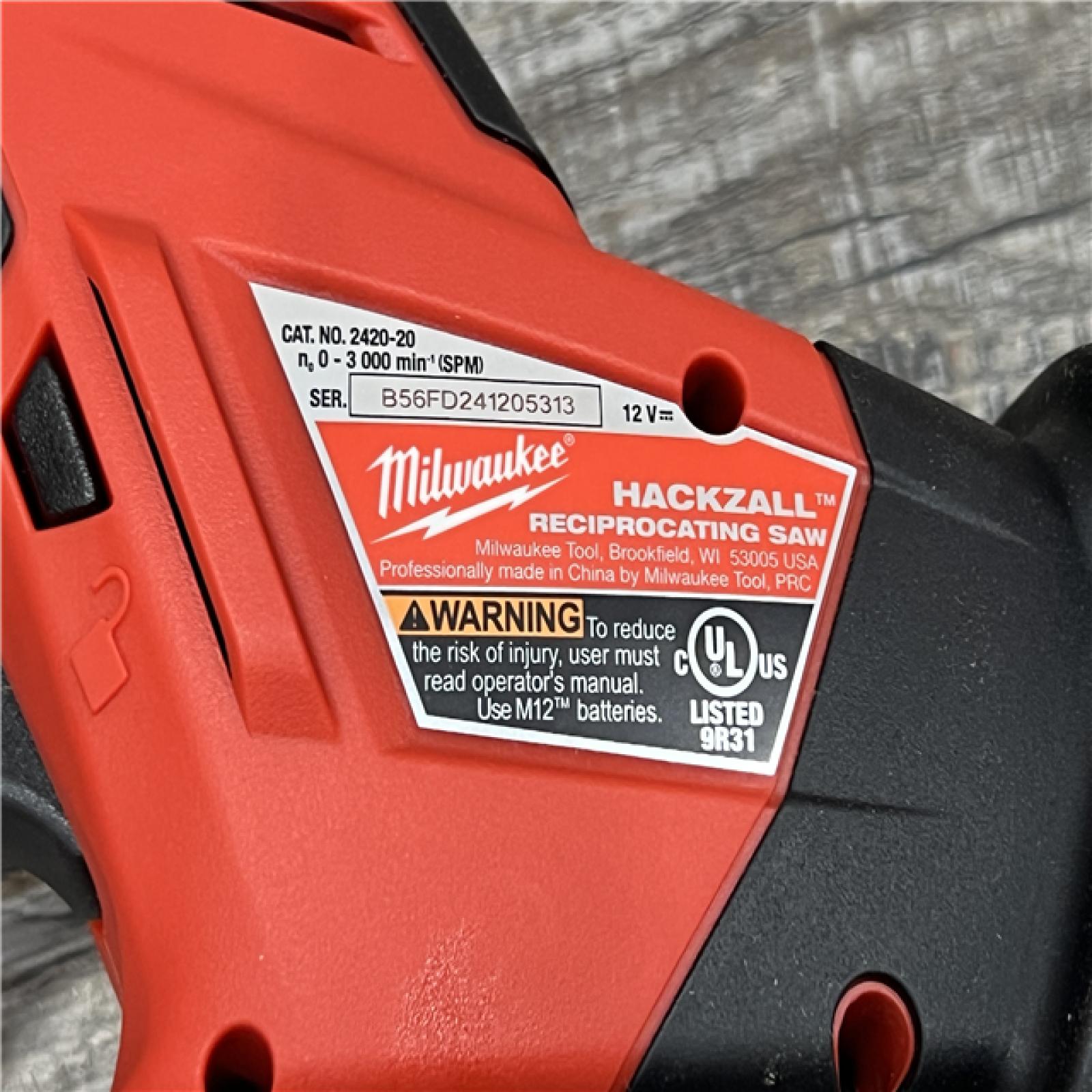 AS-IS Milwaukee M12 12-Volt Lithium-Ion HACKZALL Cordless Reciprocating Saw (Tool-Only)