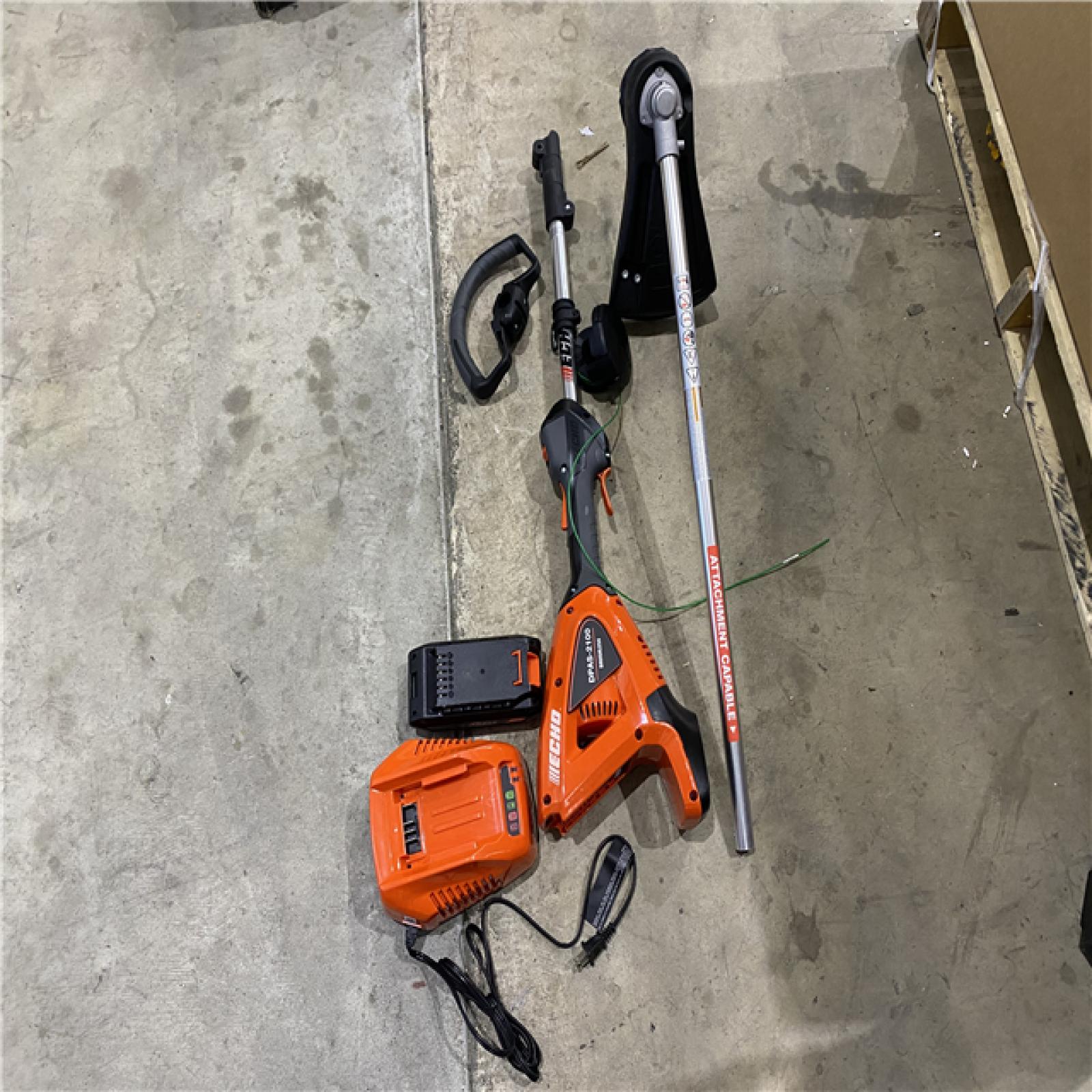 Houston location AS-IS Echo DPAS-2100SBC1 EFORCE 56V Brushless Cordless Pro Attachment Trimmer Kit