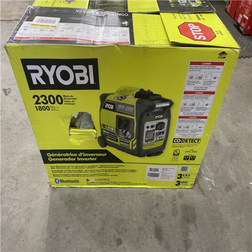 Houston location AS-IS RYOBI Generador Inversor De 2300 Watts Con Bluetooth Y Onda Sinusoidal Pura