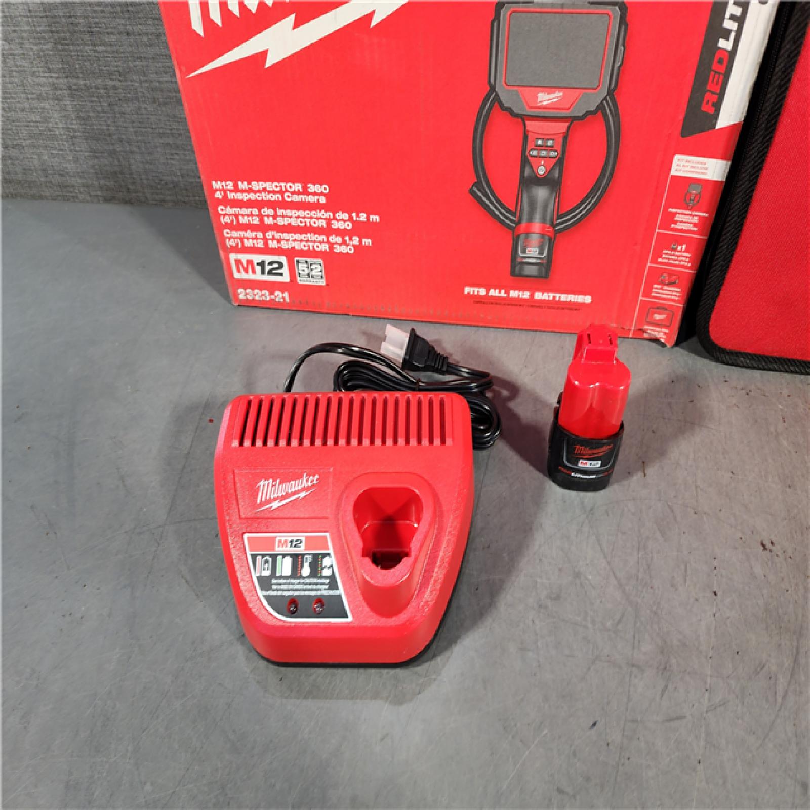 HOUSTON LOCATION - AS-IS M12 12V Lithium-Ion Cordless M-SPECTOR 360-Degree 4 Ft. Inspection Camera Kit