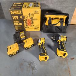 HOUSTON LOCATION - AS-IS (APPEARS LIKE NEW) DEWALT 20V MAX XR Hammer Drill and ATOMIC Impact Driver 2 Tool Cordless Combo Kit with (2) 4.0Ah Batteries, Charger, and Bag