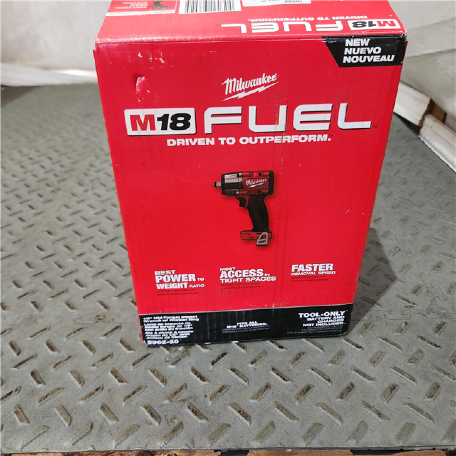 Houston location- AS-IS MILUWAKEE M18 FUEL Gen-2 18V Lithium-Ion Brushless Cordless Mid Torque 1/2 in. Impact Wrench W/Friction Ring (Tool-Only)