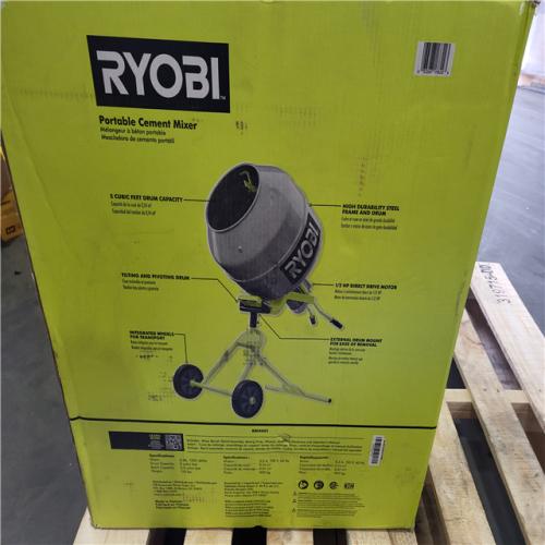 CALIFORNIA AS-IS RYOBI 5.3 AMP PORTABLE CEMENT MIXER