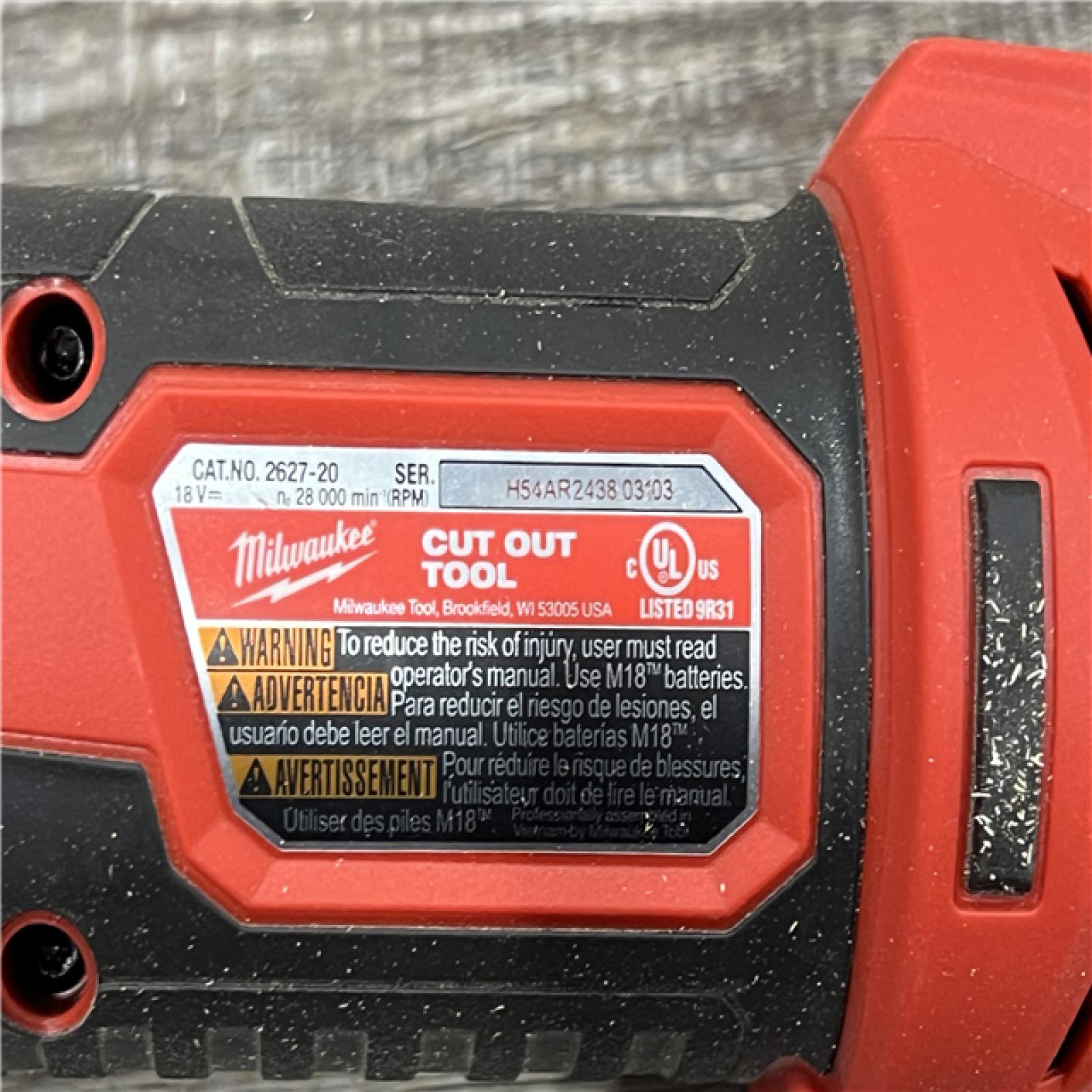 AS-IS Milwaukee Tool Spiral Saws; Speed (RPM): 28000 RPM; 28000 ; Maximum Speed: 28000 RPM ; Collet Size (Inch): 1/8 - 1/4 ; Collet Size: 1/8 - 1/4 in