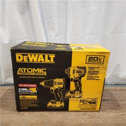 AS-IS DEWALT ATOMIC 20-Volt MAX Lithium-Ion Cordless Combo Kit (2-Tool) with (2) 2.0Ah Batteries, Charger and Bag