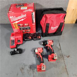 HOUSTON LOCATION - AS-IS (APPEARS LIKE NEW) M18 18V Lithium-Ion Brushless Cordless Compact Drill/Impact Combo Kit (2-Tool) W/(2) 2.0 Ah Batteries, Charger & Bag