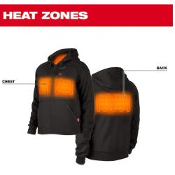 NEW! - Milwaukee Men's Small M12 12-Volt Lithium-Ion Cordless Black Heated Jacket Hoodie Kit with (1) 2.0 Ah Battery and Charger